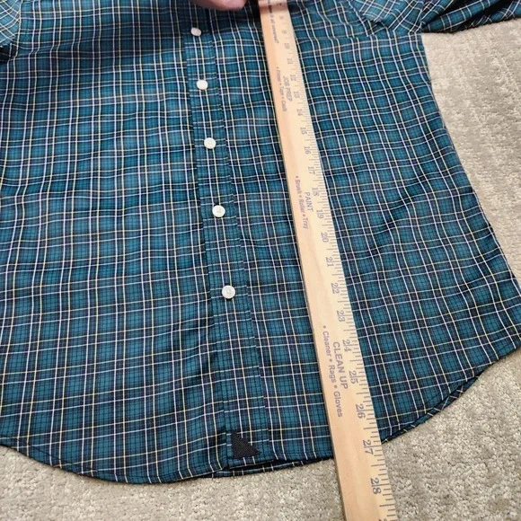 Untuckit Shirt Men Small Performance Slim Fit Green Plaid Norante Button Up - Picture 6 of 9